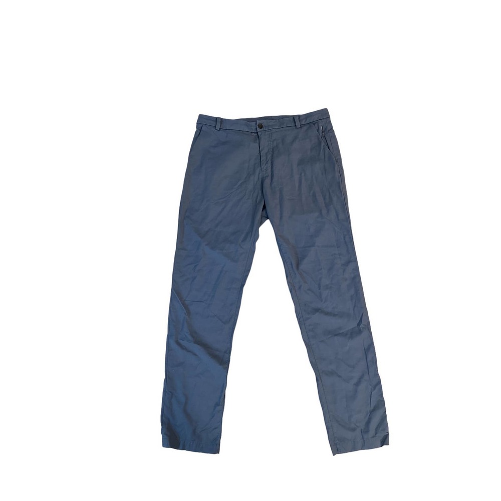 Men 36 Lululemon Blue Pants Chino Athleisure Cotton Blend Dress Trousers Slacks